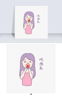 美女吃瓜壁纸图片动漫